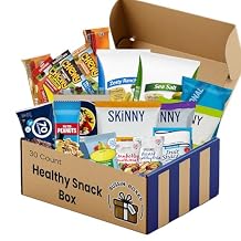 Healthy Snack Care Package 30 Count Gift Box with Crunchy, Low Calorie, and Wholesome Snacks Great for Office, College, and Students Assembled by Bussin Boxes