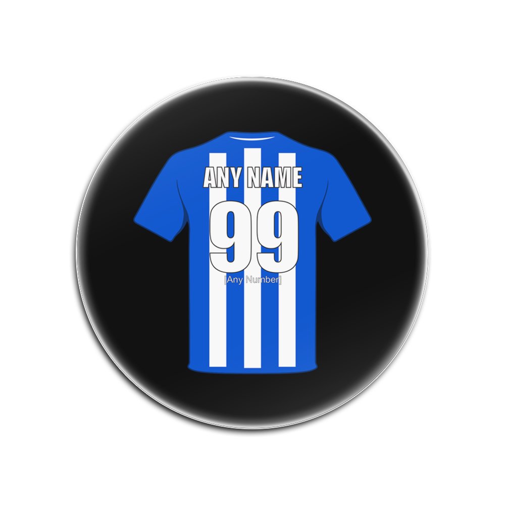 UNIGIFT Personalised Gift - Wigan Athletic Glass Round Coasters (Football Club Design Theme, Colour Options) - Any Name/Message on Your Unique Mat Pad - The Latics