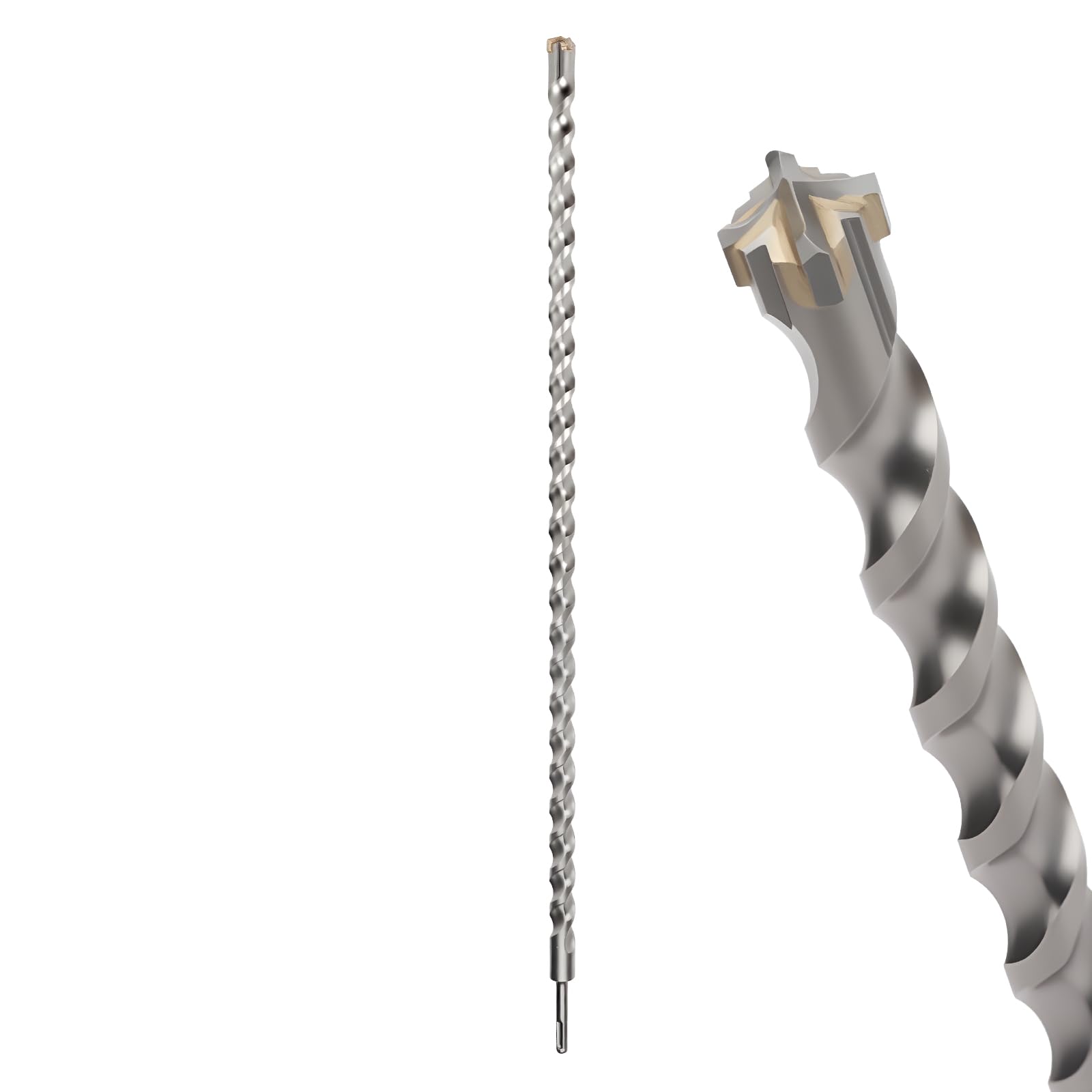 MOXPIFY 25mm Masonry Drill Bit 800mm Long, Hammer SDS Drill Bit for Reinforced Concrete, Brick Walls, SDS Plus Shank (25mm x 800mm) โ image 1
