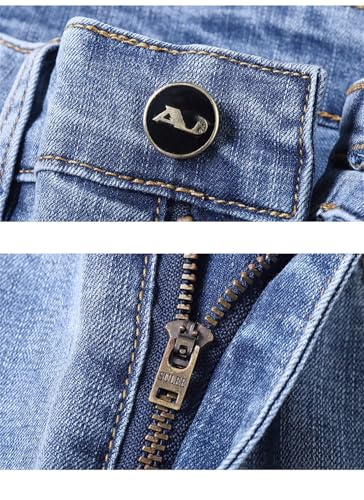 Men's Spring and Summer Thin Light Blue Slim Jeans Stretch Fabric Denim Trousers Smoke Gray Pants2