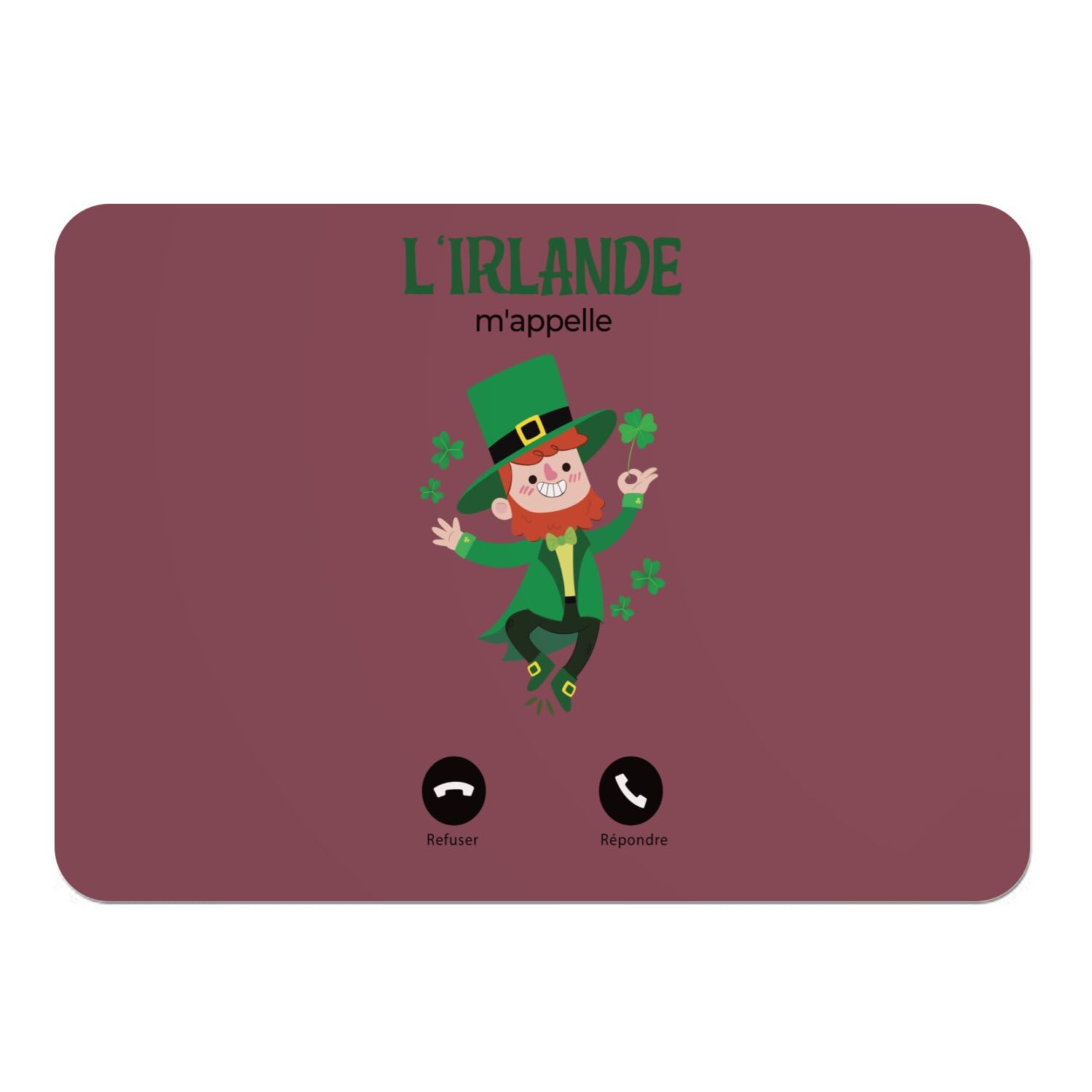 Sets de table Irlande dessous en liège idée cadeau originale pour passionnés