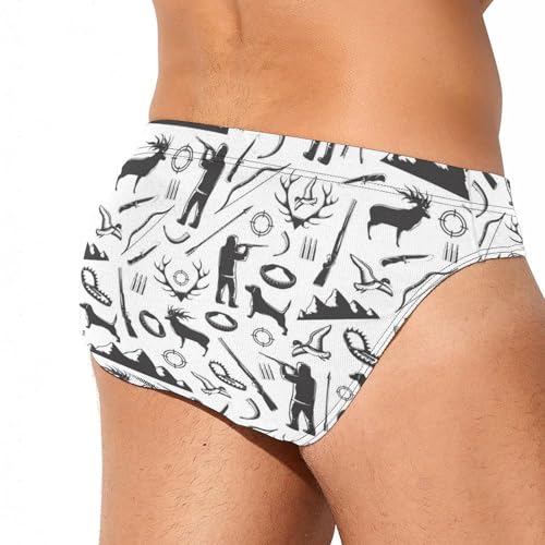 Hunting Hunter Mens Swim Briefs Quick Dry Swimming Trunks Training Swimsuit Low Rise Swimwear3