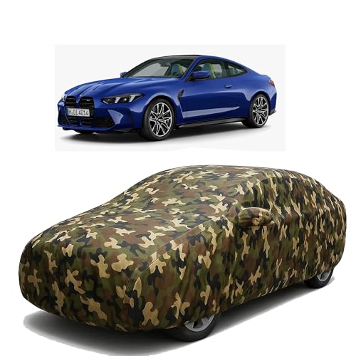 Image of Sulfar 100% Waterproof Car Body Cover Compatible with Mirror for BMW M Series with Long Lasting Durable Material (Triple Stitched, Full Bottom Elastic, Camouflage Army)