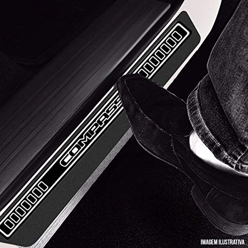 Soleira Resinada Premium Jeep Compass 2017 18 19 8 Peças