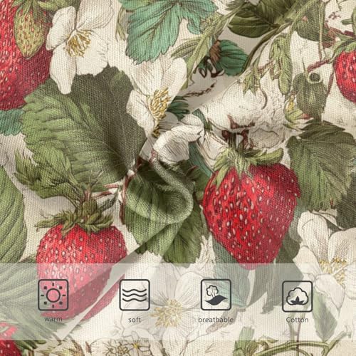 Wusikd Strawberry Leaves Girls' Underwear Cotton Girls Briefs Soft Toddler Underwear 2T3