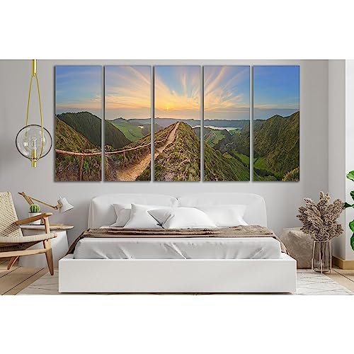 Impression sur toile Mountain Road ZELLART 150x75 cm grand format
