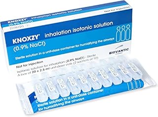 KNOXZY Isotonic 0.9% Sodium Chloride - NaCl Inhalation Saline Solution for Humidifying The Airways – 20 X 2.5 ml Unit Dose Vials, Pharmaceutical Grade