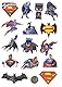 ⭐Top Aufkleber! ⭐ Set von 45 Kleine Superman und Batman Aufkleber - Comics Qualität - Vinyls Stickers Nicht Vulgär – Bomb, Superhelden, Superheld, Marvel - Anpassung, Scrapbooking, Bullet Journal
