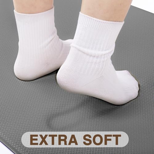 LEKEEPGO Tappeto Cucina PVC 44x200cm, Tappeto Cucina Antiscivolo Lavabile, Anti-Fatica Passatoia Cucina, Tappeti Cucina Impermeabile, Tappeto Gomma per Cucina, Corridoio, Lavanderia, Ufficio, Grigio - immagine 3