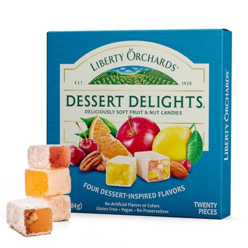 Liberty Orchards, Dessert Delights - Fruit and Nut Candies - Turkish Delights Lokum Candy - Natural, Vegan, Gluten-Free - 10 Oz. - image 1