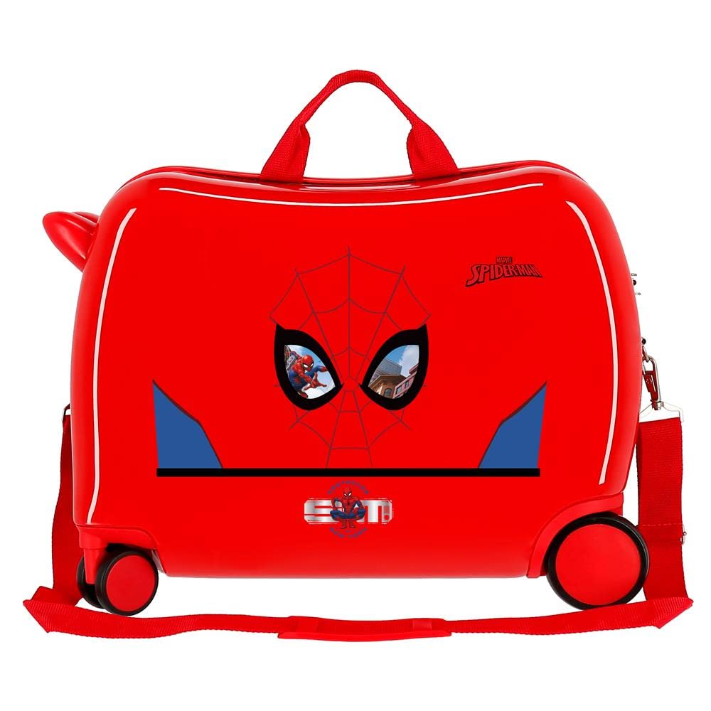 Valigia per bambini Marvel Spiderman Protector Rosso 50x39x20 cm ABS rigido Chiusura a combinazione laterale 34L 1,8 kg 4 ruote Bagaglio a mano