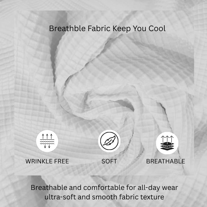 Image of GRECIILOOKS Men's Formal Button Down Shirt - Slim Fit Shirt's for Men | Textured Long Sleeve Polycotton| Business & Meeting Ready (Available in Plus Size)