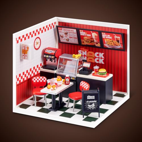 Mini Brands Mini Spaces The Snack Shack By ZURU – LED Light Up Miniature Snack Bar Playset | DIY Build & Customize Kit with Interactive Accessories for Display & Collect by Mini Brands - Image 2
