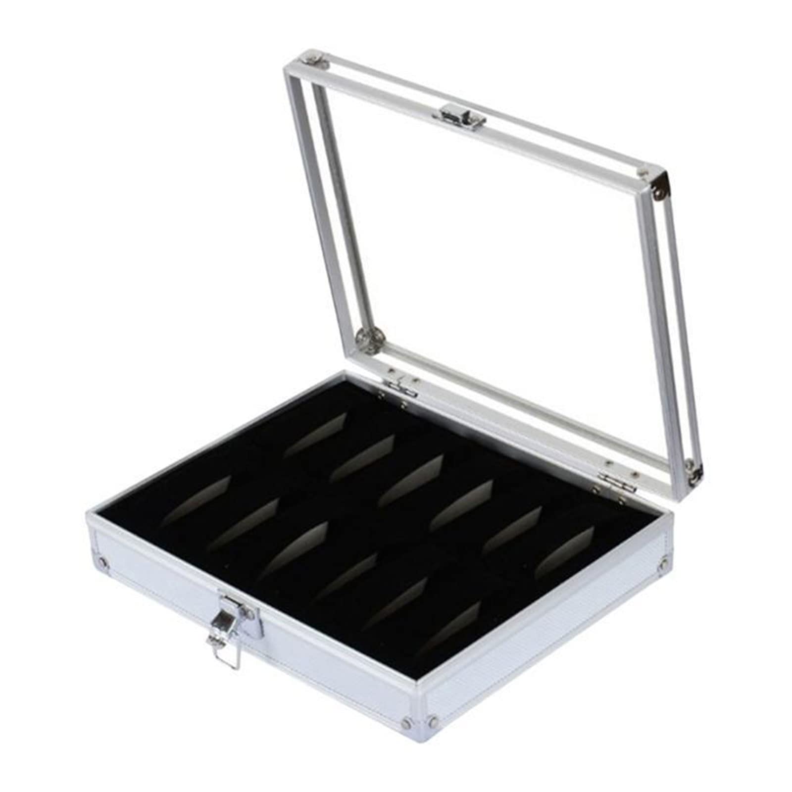Boîte de rangement pour montres à 6 ou 12 emplacements avec grand couvercle