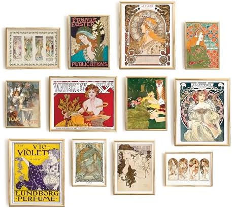 Set 12 Vintage Eclectic Wall Art - Maximalist, French Country, Ar...