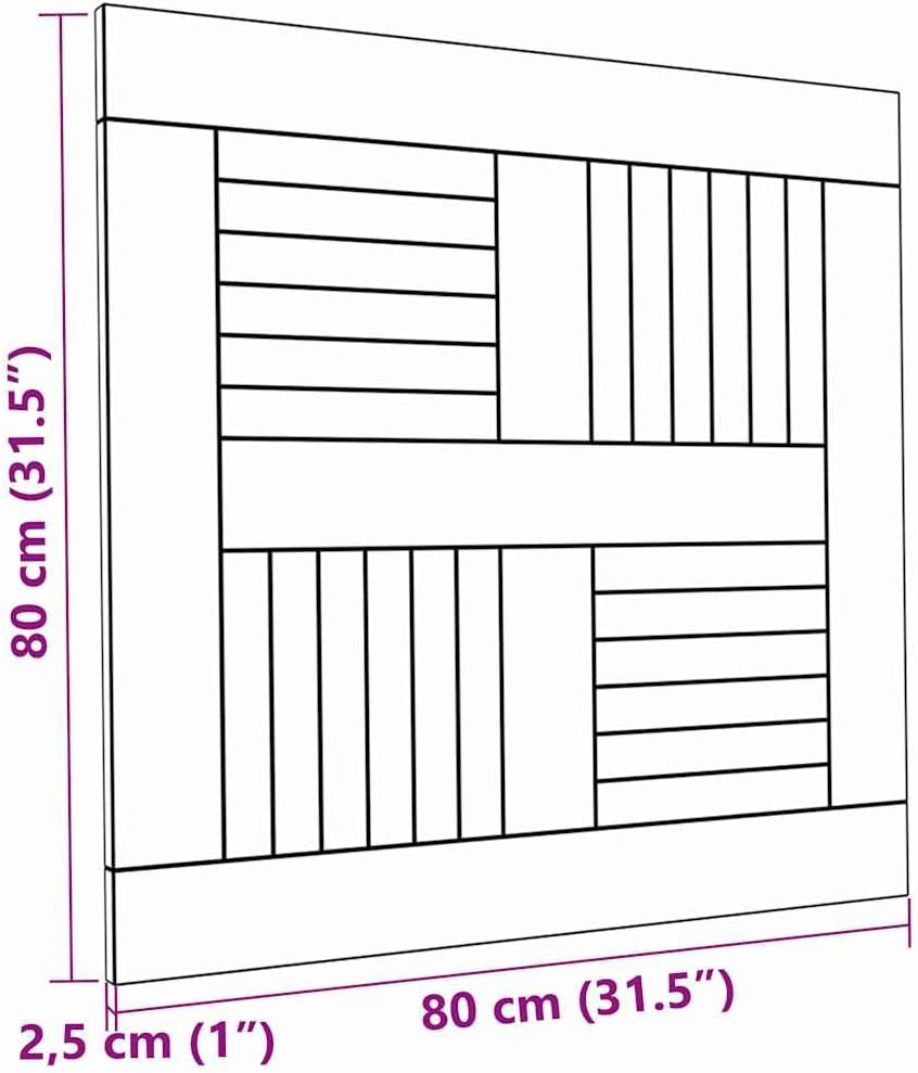 31.5x31.5 Square Teak Wood Table Top, Solid Teak Replacement Table Top for Dining Room, Patio, Garden, Weather Resistant Outdoor Indoor Tabletop