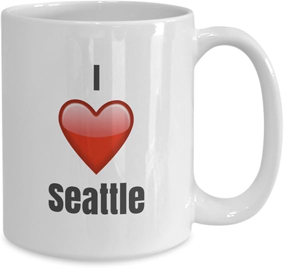 I Love Seattle unique ceramic coffee mug Gifts Idea