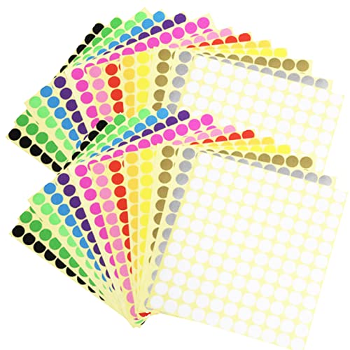 HIRAISM カラーラベル シール 丸型 カラー14種 28枚セット