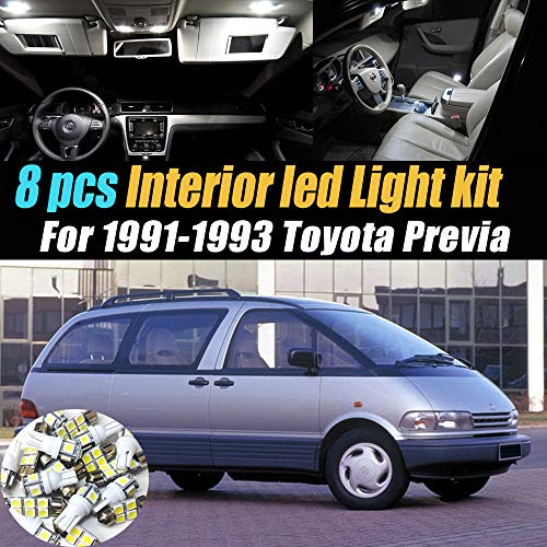 Kit 8 luces LED blancas 6000K para Toyota Previa 1991-1993 miniatura 1