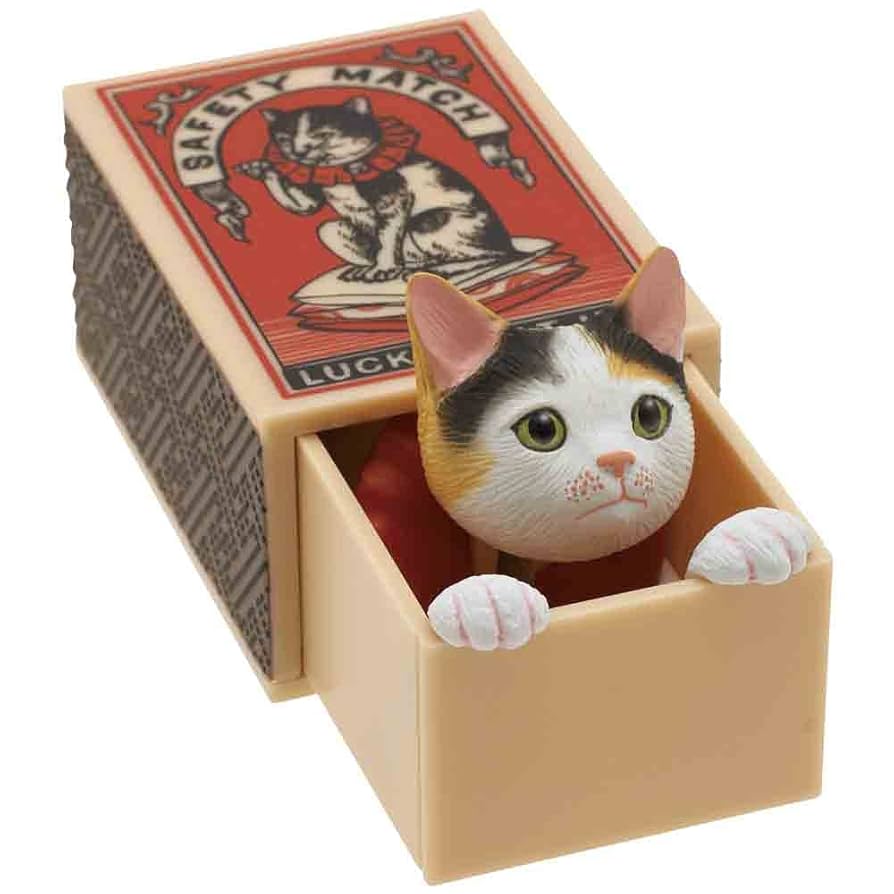 Dino Cat ソフビ Box Cat Series Amazon.com: Kitan Club Cat Peek Matchbox Blind Box - 1 of 4