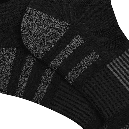 Skechers Men's 6-Pack Work Collection Quarter Crew Socks, Extended Cushion & Mesh Ventilation4
