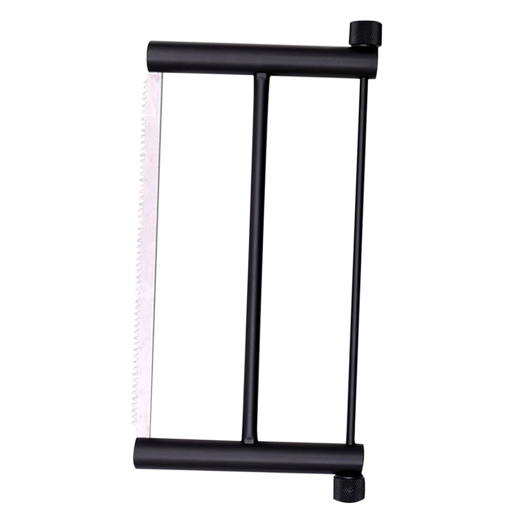 Scie Pliante Portable en Alliage D'aluminium Noir pour Camping | Tension Automatique de Lame, Compacte et Légère, pour Bois de Jardin et Usage Chasse