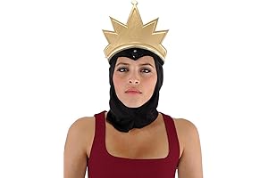 elope Snow White Evil Queen Costume Headpiece - Adjustable Crown and Cowl...