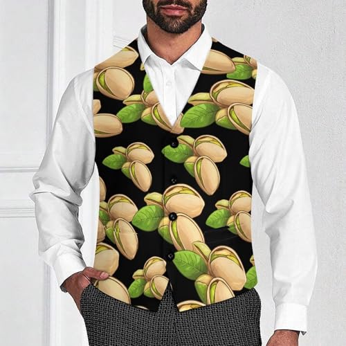 Pistachio Trendy Vest Suit for Men V Neck Formal Dress Waistcoat Vests Business Slim Fit4