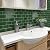 Tiwoos Thick Green Peel and Stick Backsplash Subway Tile 3D Brick Self Adhesvie Wall Tiles for Kitchen Bathroom (10-Sheet, 12"×12")
