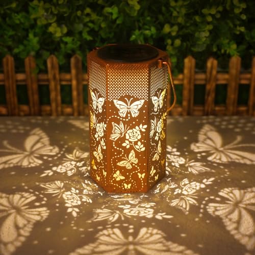 Image of Eandisom Birthday Gifts for Women, 1 Pack Butterfly Solar Lanterns