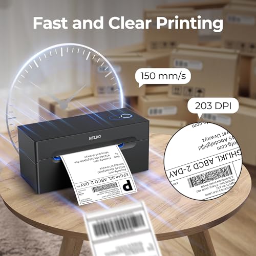 Bluetooth Shipping Label Printer, NELKO Wireless 4x6 Thermal Shipping Label Printer for Small Business, Support iPhone, Android, Windows, MAC and Chrome OS, Widely Used for Canada  image 6