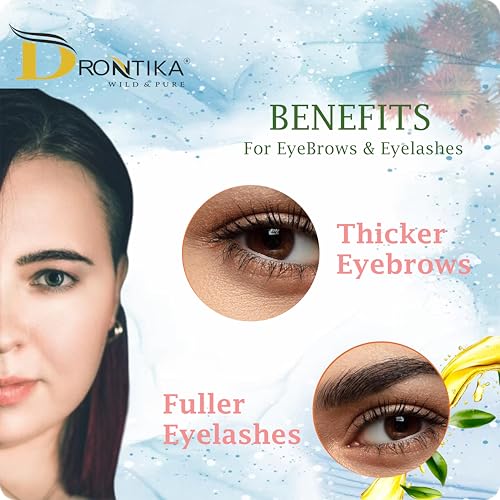 Image of Drontika Wild & Pure Castor Oil 100% Natural & Organic - 200ml For Hair Growth, Skin Care, Nails & Eyelash Nourishment | 100% Pure, Cold-Pressed, Chemical-Free