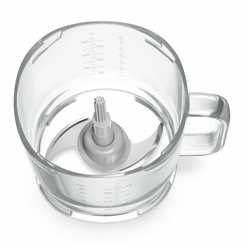Smeg, HBFP11 Accessorio Multifunzione per Frullatore a Immersione HBF11, Tritatutto da Cucina 5 in 1 con Lama Regolabile, Ciotola da 1,5 L, Trita, Affetta, Grattugia ed Emulsiona