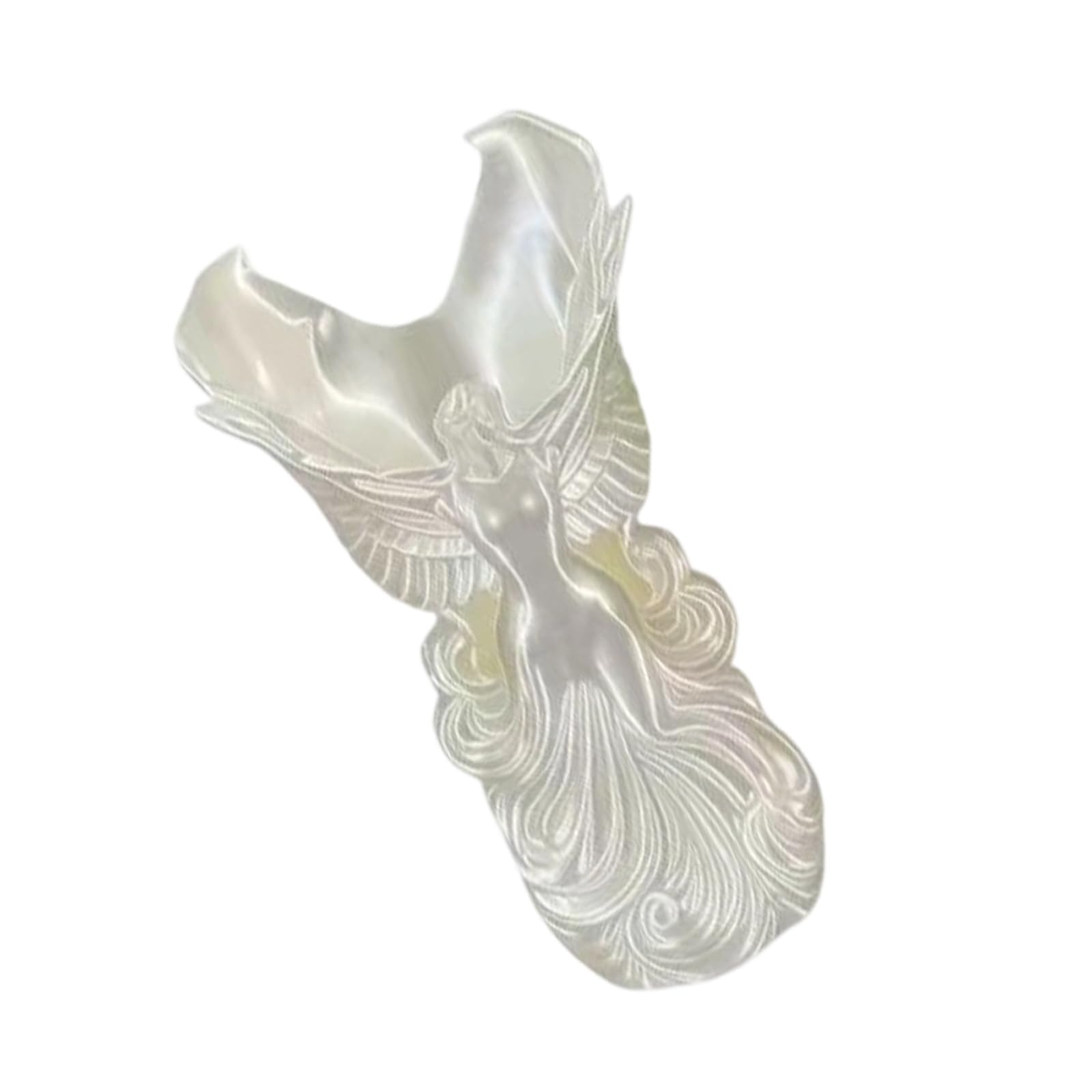 Tsophreniq Angelic Wing Shaped Pen Holder Pencil Cup Stationery Container for Desktop Organization and Decoration Elegant Storage Box