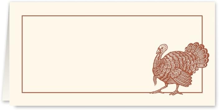 William Arthur Copper Turkey Place Card, 10 Place Cards (B59827)