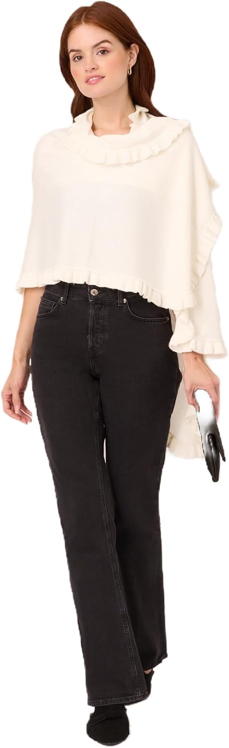 Adrianna Papell Women's Ruffled S'HUG® with Hidden Tunnel Sleeves