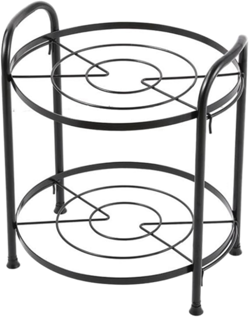 1 PC Detachable Storage Rack Pot Storage Bracket for Kitchen Organization Material Space Saving Design for Vertical Space Utilization Black