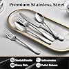 40-Piece Hammered Silverware Set, Deedro Stainless Steel Heavy Duty Flatware Set - View #4