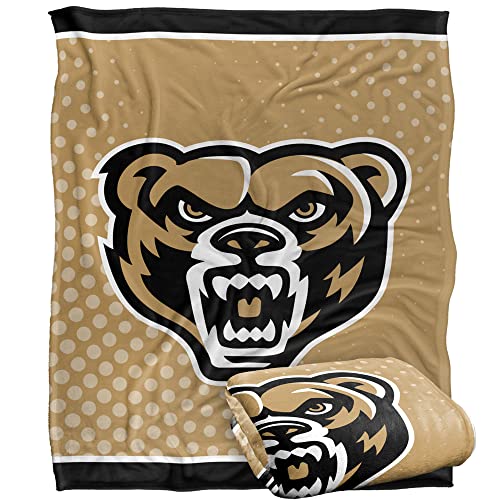 Oakland University, 60"x80" Logo Dots Silky Touch Super Soft Throw Blanket