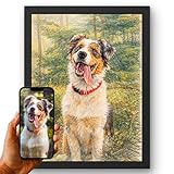 📸 FORMAT PORTRAIT IDÉAL POUR METTRE EN VALEUR UN CHIEN SEUL Ce portrait animal personnalisé est conçu pour représenter un chien seul dans une composition verticale équilibrée, lisible et expressive. Le format portrait concentre toute l’attention sur la tête, le regard, la posture et la personnalité du chien, ce qui le rend particulièrement adapté aux photos rapprochées ou aux animaux très expressifs. Chaque portrait chien personnalisé est créé à partir de votre photo afin de respecter les traits et l’identité visuelle de votre compagnon. Le résultat est un tableau chien personnalisé plus vivant, plus illustré et beaucoup plus décoratif qu’une photo standard imprimée.