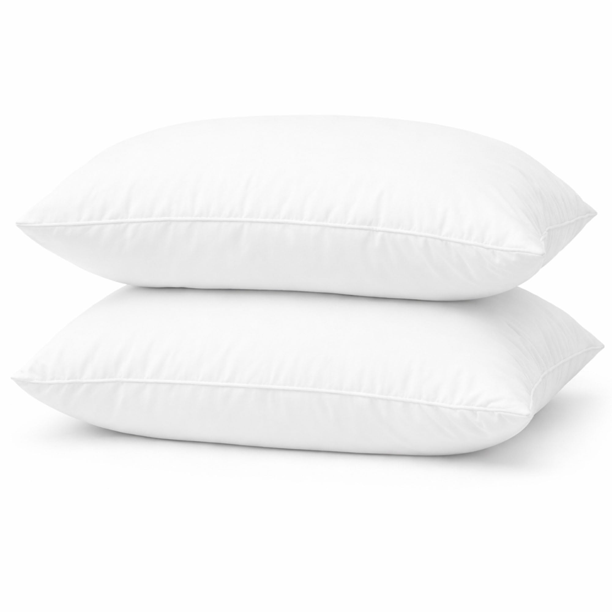 GOLD TEXTILES Bed Pillows for Sleeping - Firm Hotel Quality Pillow - Back and Side Sleeper Pillow White
