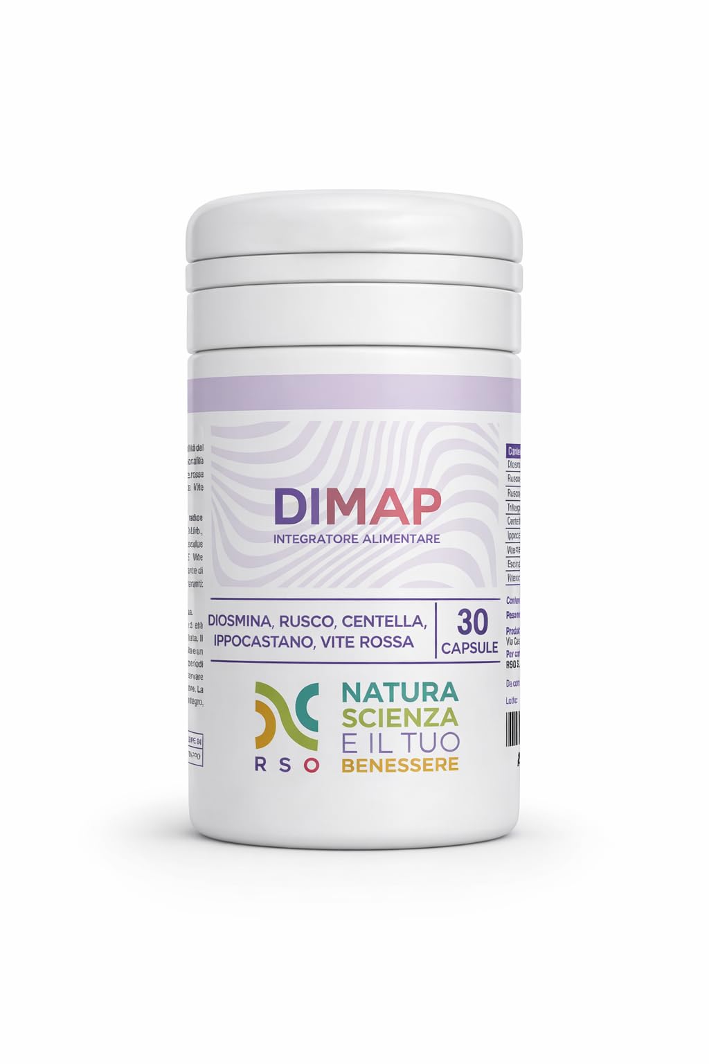 DIMAP Circulation Jambes Gonflées et Varices | Diosmina 500 mg, Centella, Rusco | 30 Capsules | Complément pour Lourdeur, Microcirculation et Capillari | Fabriqué en Italie