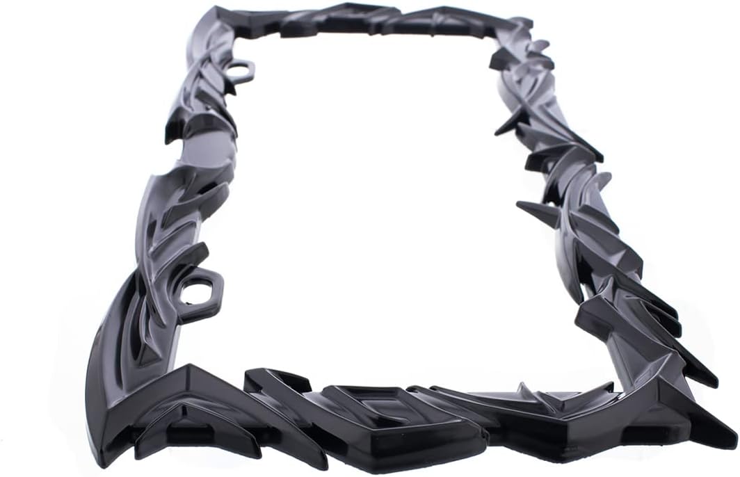 United Pacific 50114 Die-Cast Metal Black Tribal Flame License Plate Frame Holder, 3-D Design, Satin Black Finish, Fits Standard US Cars – ONE Unit