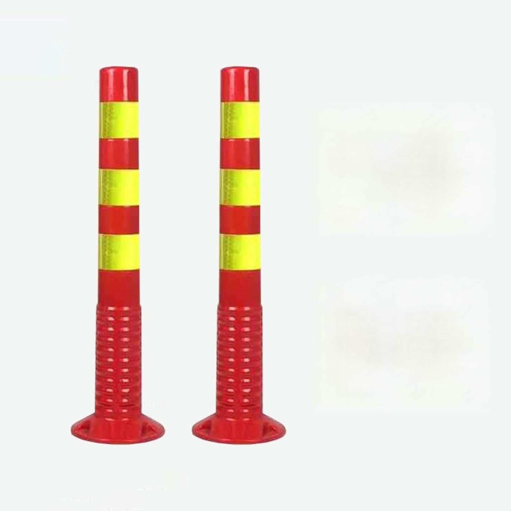Conos de señalización Plegables para estacionamiento (2 Unidades), Poste de señalización Flexible con Bandas Reflectantes, Barrera de Advertencia para entradas.