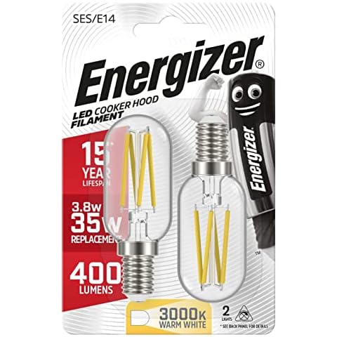 ENERGIZER Filament LED Cooker Hood 400LM 3.8W E14 (SES) Pack of 2 Cover