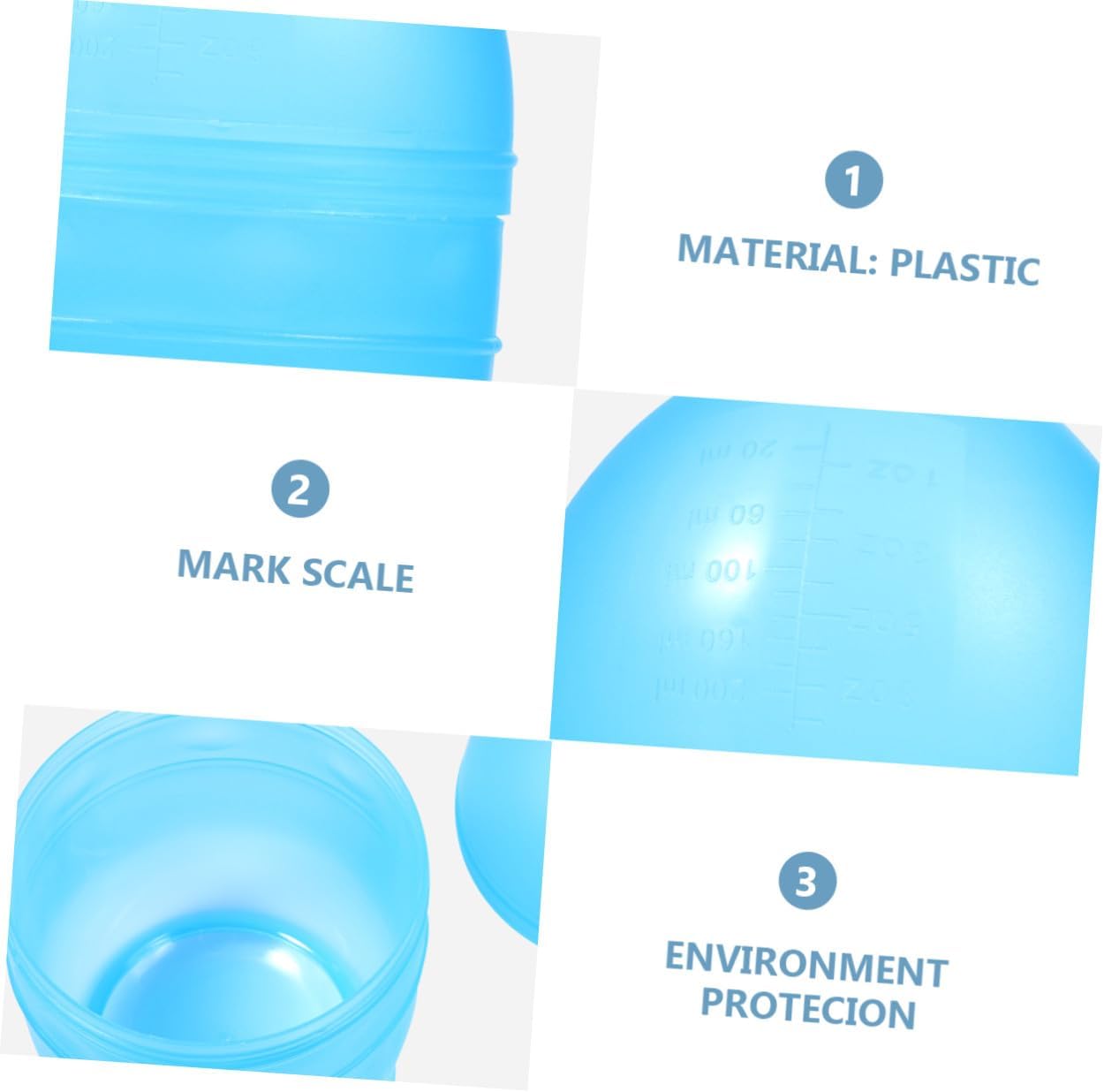 Hair Dye Mixing Bowl and Dyeing Bowl with Dual Scale Plastic Hair Color Mixing Cup for DIY and Salon Use Color