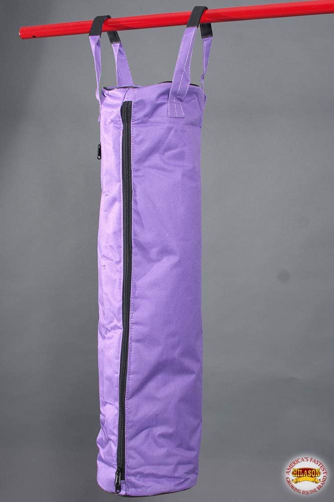 HILASON Horse Nylon Poly Bridle Halter Bag W/Zipper Purple