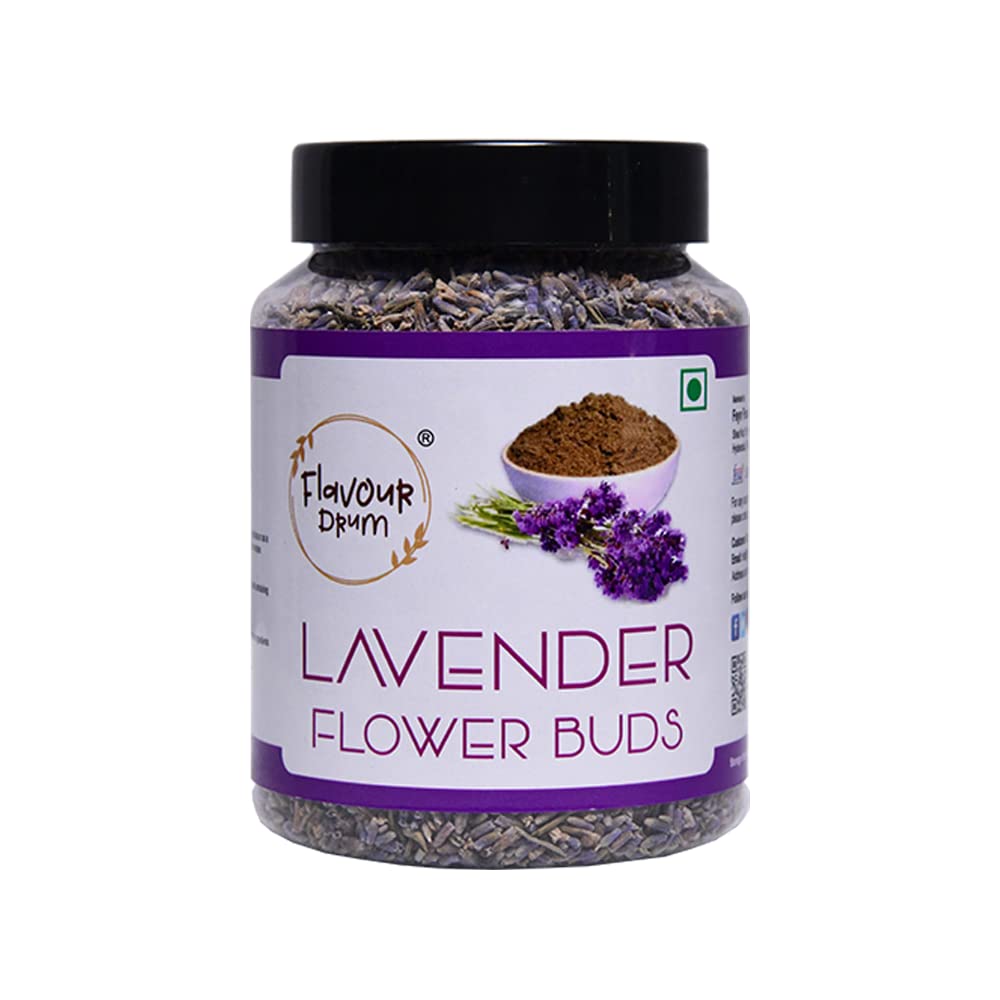 Flavour Drum Lavender Buds, 50 grams - Caffeine Free Herbal Tea With Dried Lavender Buds | Herbal Tea For Overall Wellness | Tisane Tea | Antioxidant Tea For Weight Management, Loose Leaves (B0BP18C3HM) Amazon Price History, Amazon Price Tracker