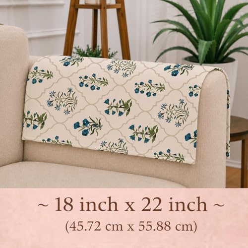 Image of STITCHNEST 'Eden Weaves Collection Series' Sofa Armrest Cover | Elegant Woven Fabric, Washable & Durable for Modern Living (18 x 22 Inches)
