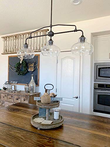 Kira Home RV-CIL9043-OB_ Harlow 38 Inch Modern Industrial Farmhouse 3-Light Kitchen Island Light thumb #2